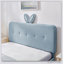 Lit tapissier charmant pour enfants avec tête de lit à oreilles de lapin, lumière DEL et 4 tiroirs de rangement, tissu souple Boucle-129431932-129431934