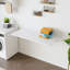 Bureau mural rabattable pour petits espaces, salle de lavage, supports en acier haute résistance, poids de 10,04 lb, bureau de table pliable à coins arrondis lisses, établi, banc de travail, 31,5 x 15,8 x 6,5 po, poids