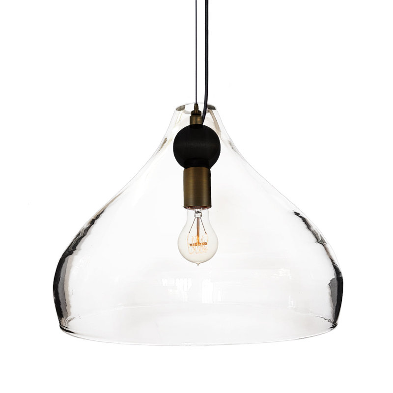 Luminaire suspendu en forme de larme à 1 lumière Earth, Bronze