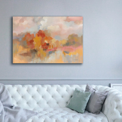 Toile épique Graffiti «Fall Sunrise» par Silvia Vassileva, 60 po x 40 po