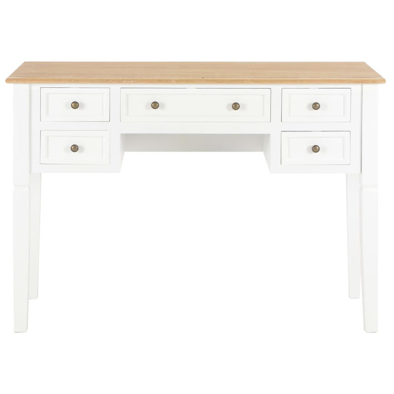 Shaun Writing Desk, White, Natural
