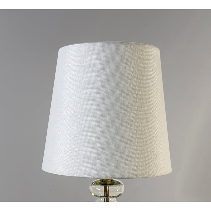 Ensemble de 2 lampes de table en laiton laiton et abat-jour blanc