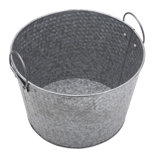 Towle Living Galvanized Hammered Metal 12-In Round Bucket