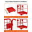 Cage de sécurité pour chariot élévateur pliable, panier de 36 脳 36 pouces, capacité de 1 200 lb avec chaîne de garde-corps et trou de bonde pour 1 à 3 personnes-128783984