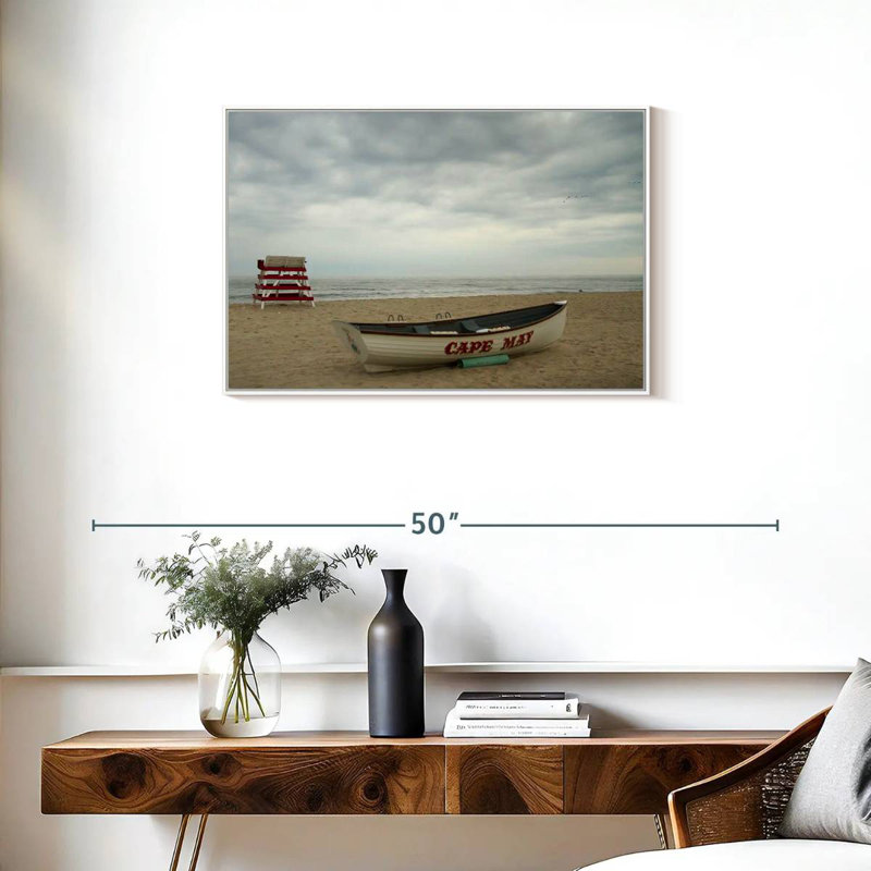 Bateau Cape May, Cadre flottant blanc, 31 po x 21 po