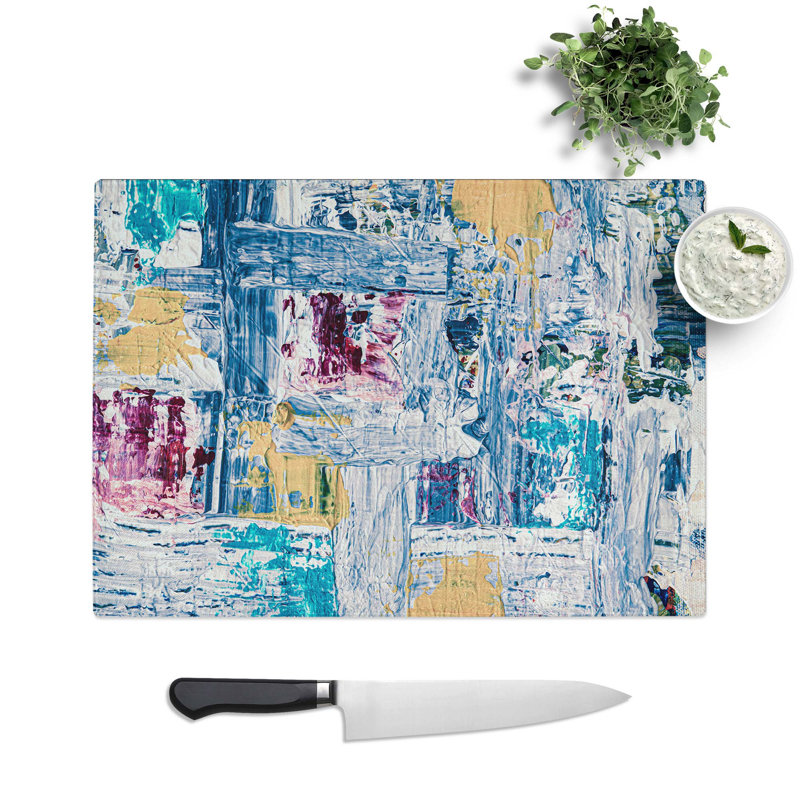 Tempered Glass Art Painting Vol.136 Chopping Board, 28.5 cm W x 20 cm L