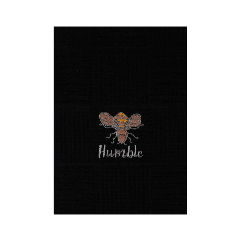 Cotton Jacquard Tea Towel Kitchen Towel, Black