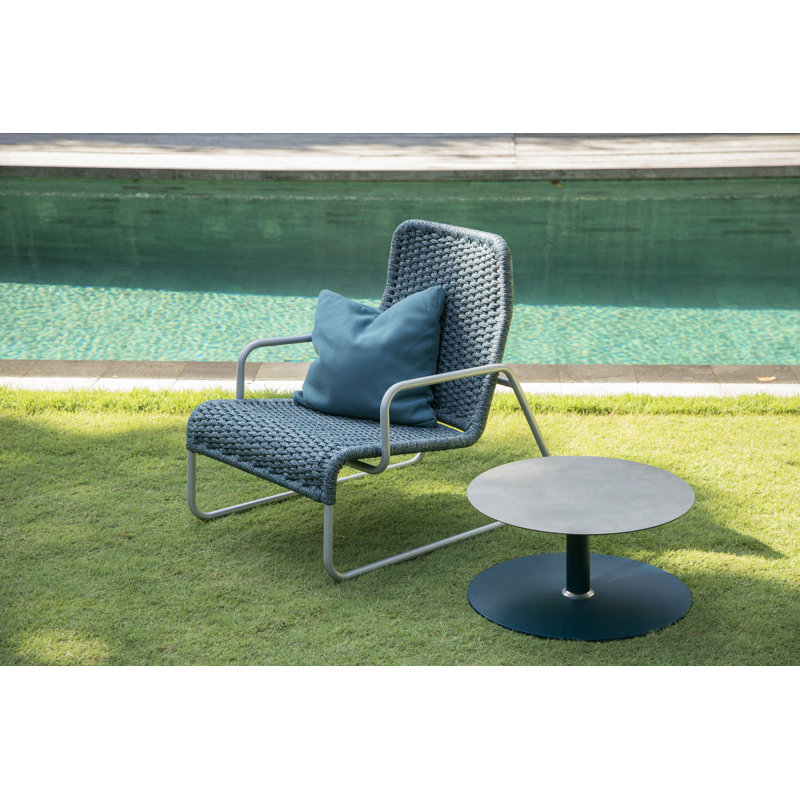 Sunny Outdoor Lounge Chair, Violet/Titan Flat Ropetek, Graphite