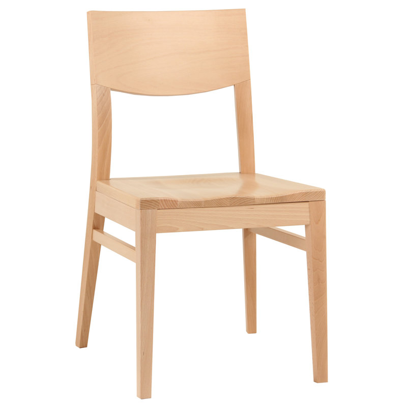 Beech Solid Wood Side Chair, Natural