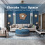 Round Tassel Upholstered Cocktail Ottoman Coffee Table