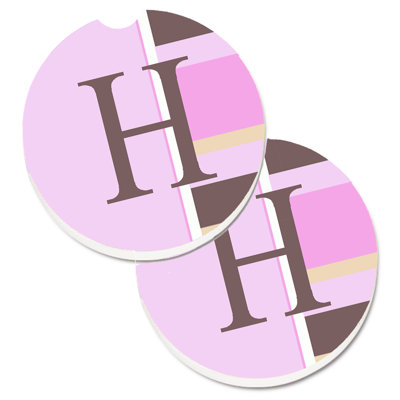 Sous-verre voiture monogramme initial
