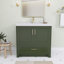 Ensemble de meuble-lavabo simple 36 po en bois massif avec surface de comptoir et armoire de rangement pré-assemblée-93051392