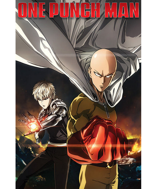  Officiellement sous licence One Punch Man - Destruction, affiche d'art - 24 x 36 po - reproduction décorative - papier affiche - prêt à encadrer