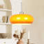 Luminaire suspendu moderne à 1 lumière de style Mid-Century avec abat-jour en verre orange (ampoule incluse)