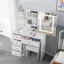Coiffeuse avec tabouret et miroir