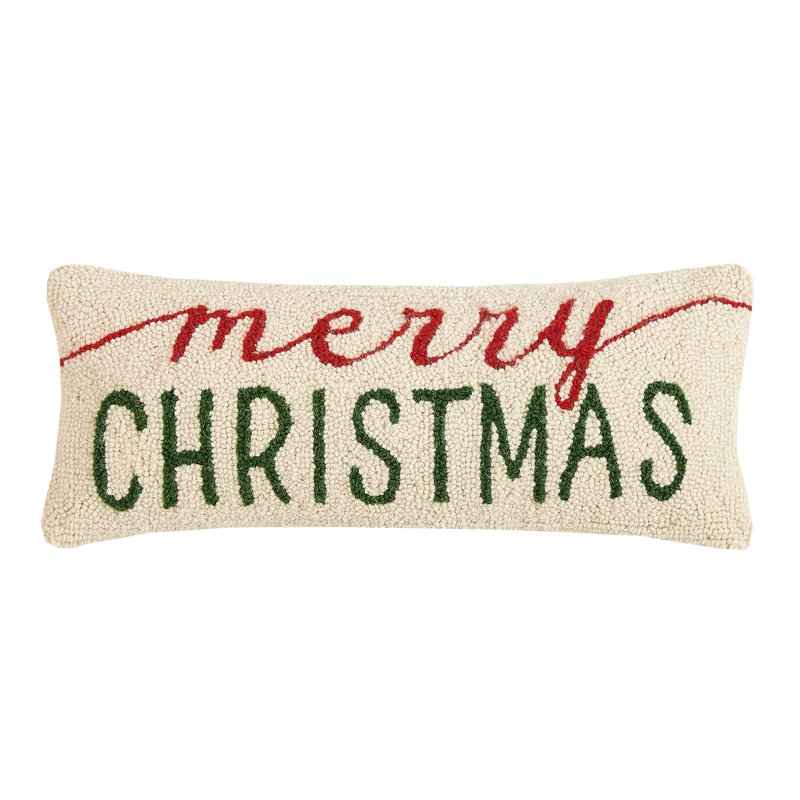  Housse de coussin rectangulaire en laine et insert
