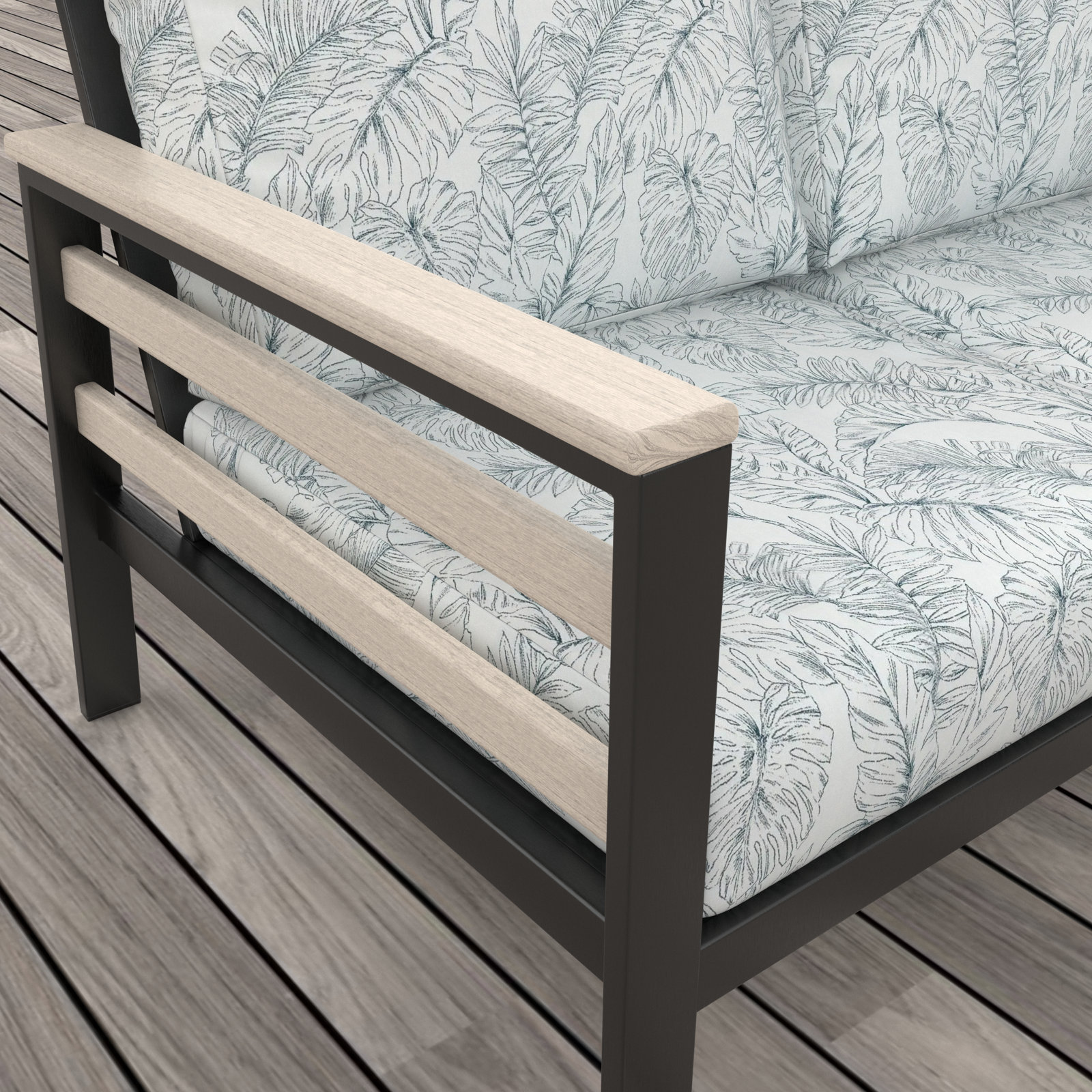 Townsend 80" Sunbrella® Patio Sofa, Sunbrella® Canvas Natural, Seashell