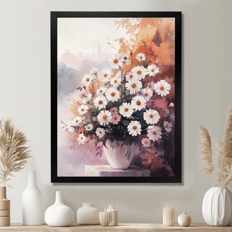 Kraemer - Floral Canvas Prints, Noir, H 20 po x l 12 po, Reproduction encadrée sans passe-partout