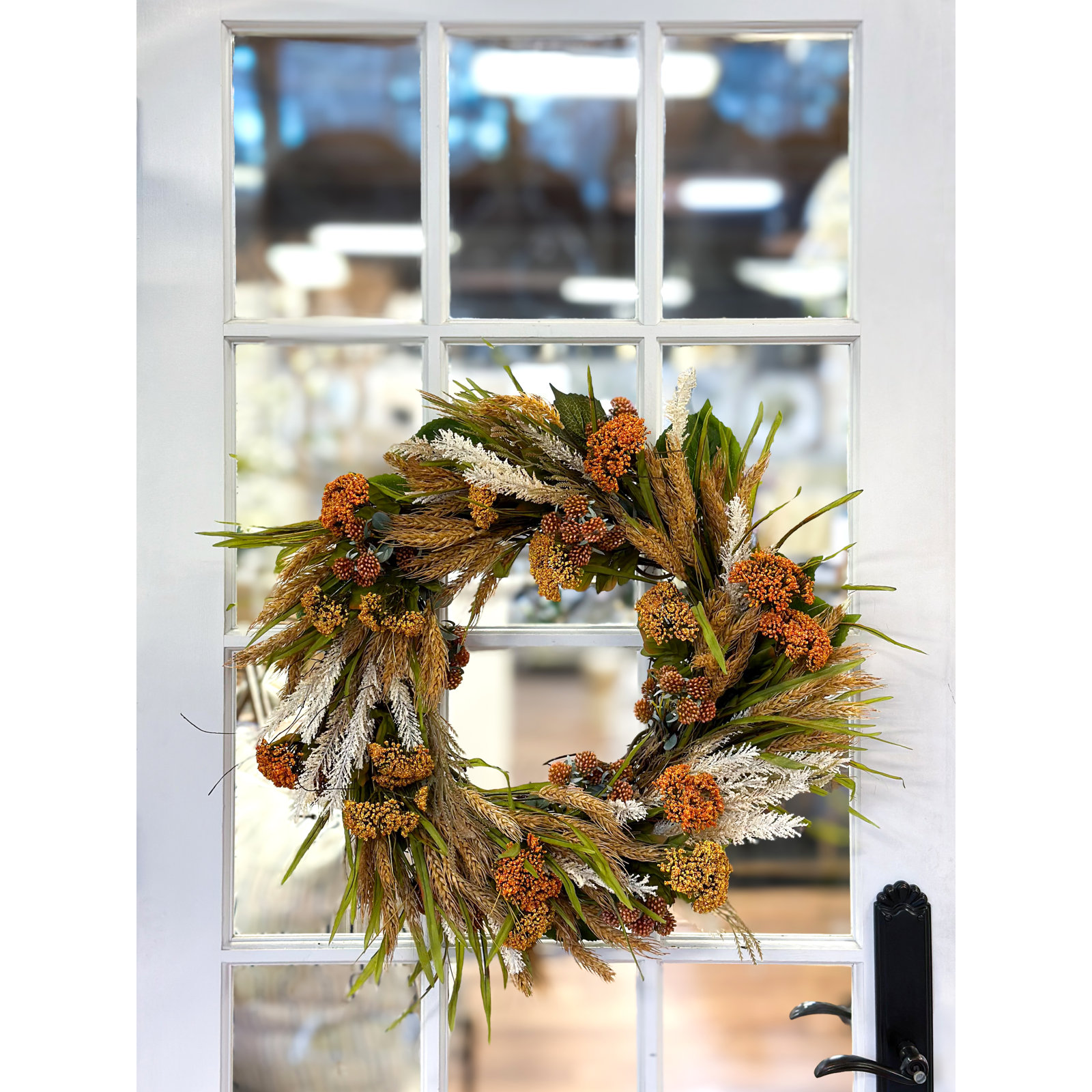 24" Handcrafted Wheat Wreath
