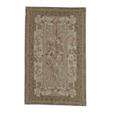 Hand-Knotted High-Quality Tan, Beige, and Pink Area Rug