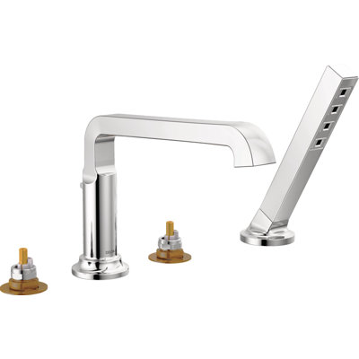 Tetra Roman Tub Faucet with Hand Held Shower, Tub Filler, Deck Mount Tub Faucet, Bathtub Faucet