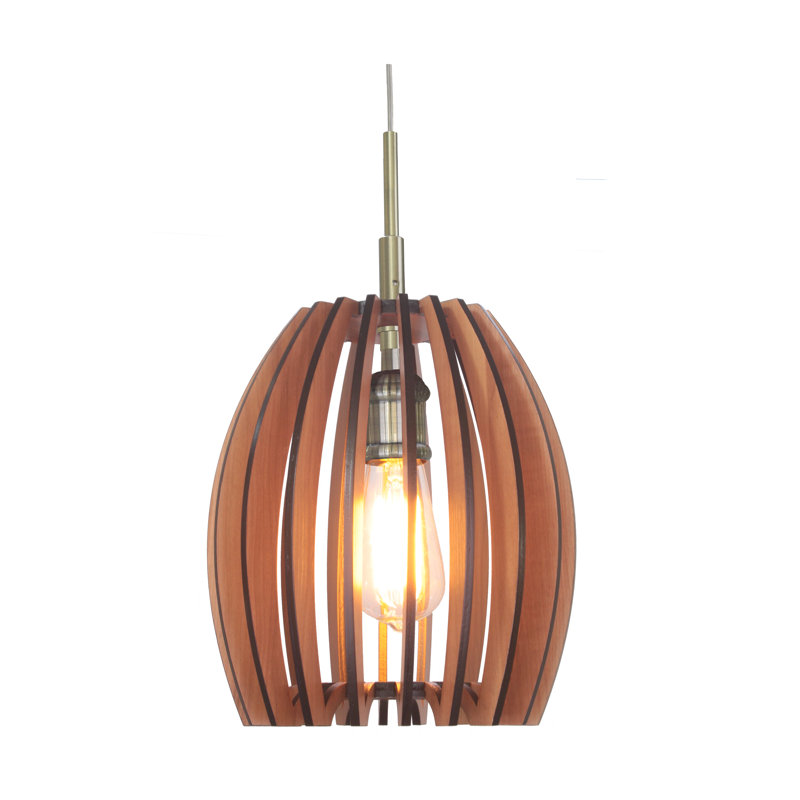 Gino 1 - Light Lantern Pendant, Wenge, Classic Brass