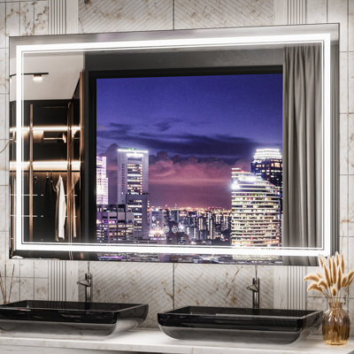 Chrisna Front and Backlit LED Bathroom Vanity Mirror