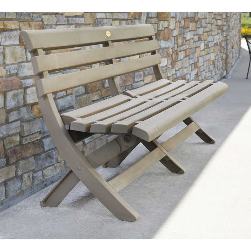 Banc de jardin en plastique Westport, Taupe français