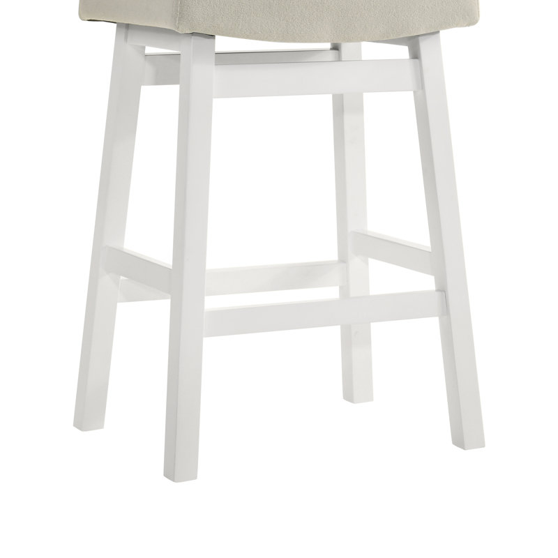 Tabouret de bar à hauteur de comptoir en bois Lenon, 1, Tabouret de comptoir (siège d'une hauteur de 27 p