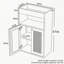 Armoire de rangement de plancher de salle de bain avec 2 portes en rotin OMCHOM-966696324