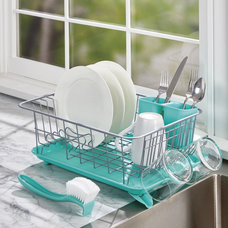 Farberware Classic 3-Piece Dishrack, Teal