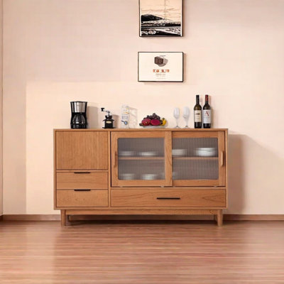 Buffet en bois massif moderne et minimaliste