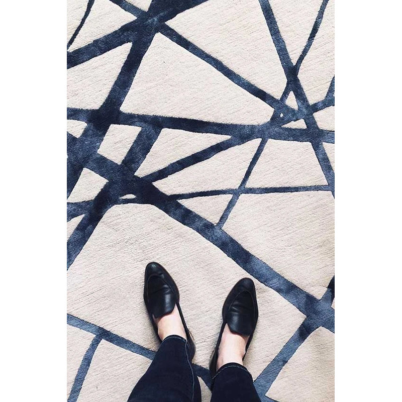 Kelly Wearstler Channels Indigo Area Rug, Rectangle 8' x 10'