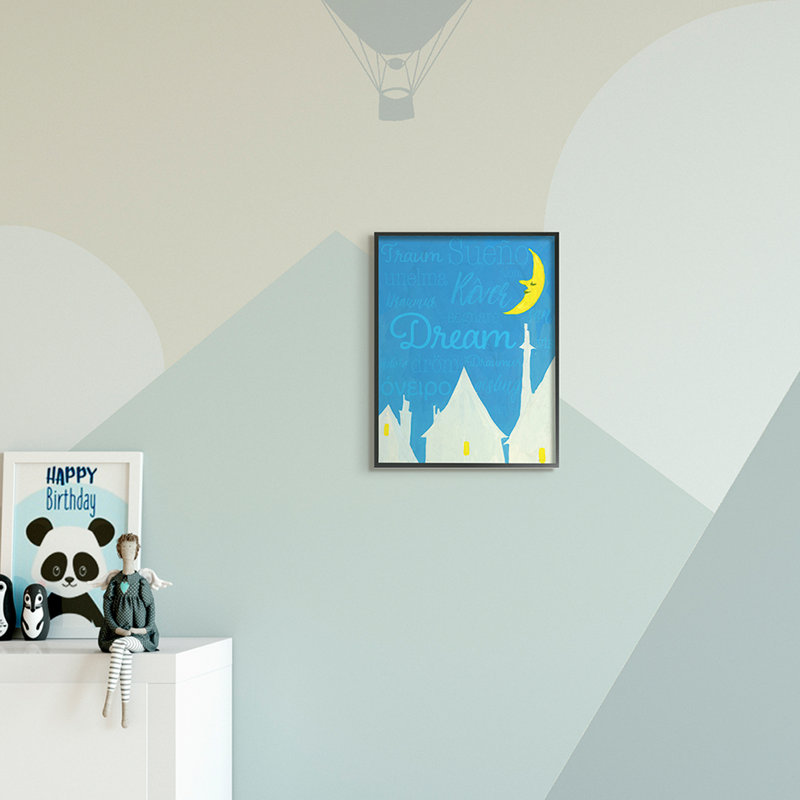 Art lunaire Leppert Dream Home, Giclée encadrée noir minuit, H 14 po x l 11 po