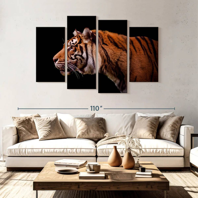 Brampt Royal Tiger, 54" H x 84" W