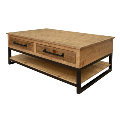 Edelhard Solid Wood Top Coffee Table