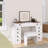 Spacious 10-Drawer Vanity Desk Set with Flip-Up Mirror & Stool, Large Storage Solution, Chic White + Walnut Combination