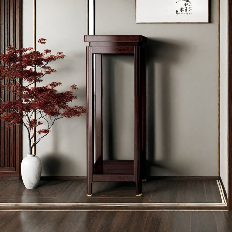 Solid Wood Double - Layer Plant Stand, 33.46" H x 12.99" W x 12.99" D