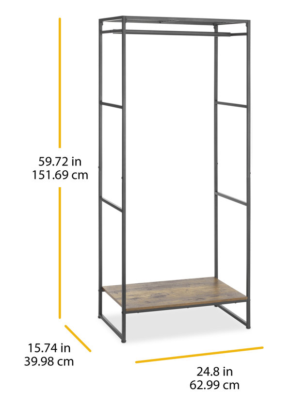 59.72 in. W Black 6-Tier Metal Pantry Organizer, Adjustable Metal Storage Shelves with Wheels