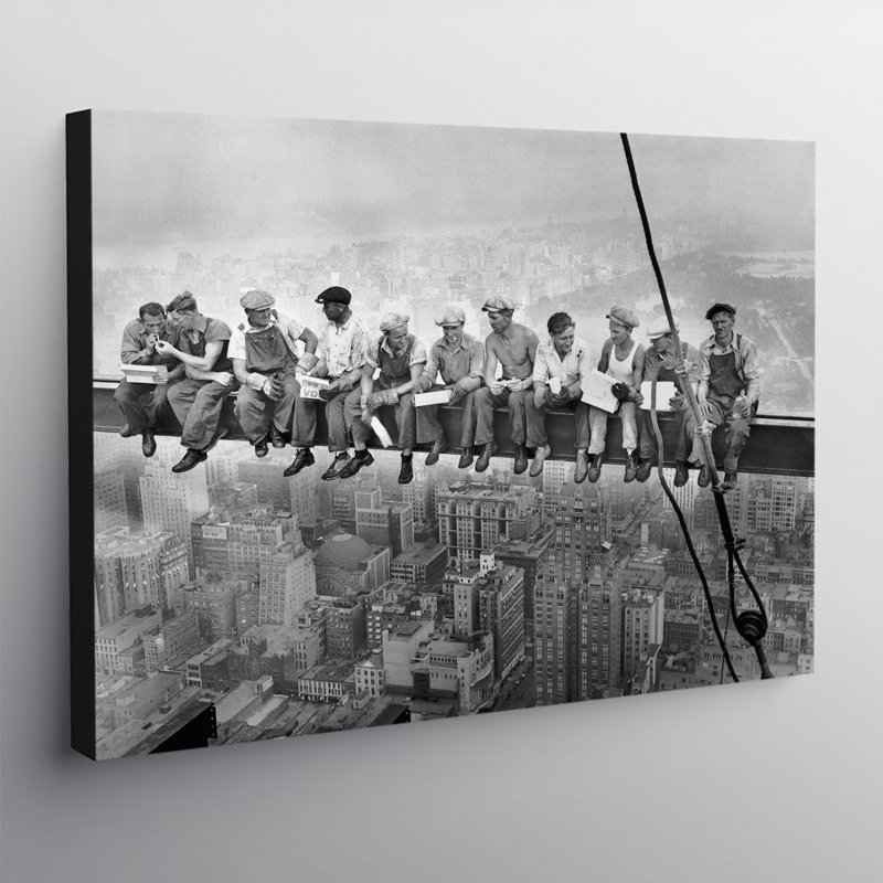 Lunch Atop Skyscraper - Wrapped Canvas Print, 30.5cm H x 40.6cm W x 3.8cm D