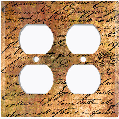 Patterned 2 - Gang Duplex Outlet Standard Wall Plate