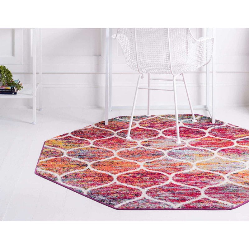 Tellaro Abstract Indoor Rug, Octagon 5' x 5'