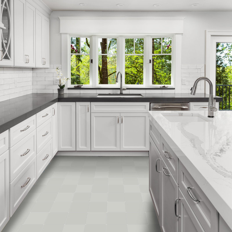 Solid 8" x 8" Cement Wall & Floor Tile, Aegean