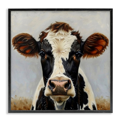 Portrait de vache stoïque, estampe numérique par LSR Design Studio