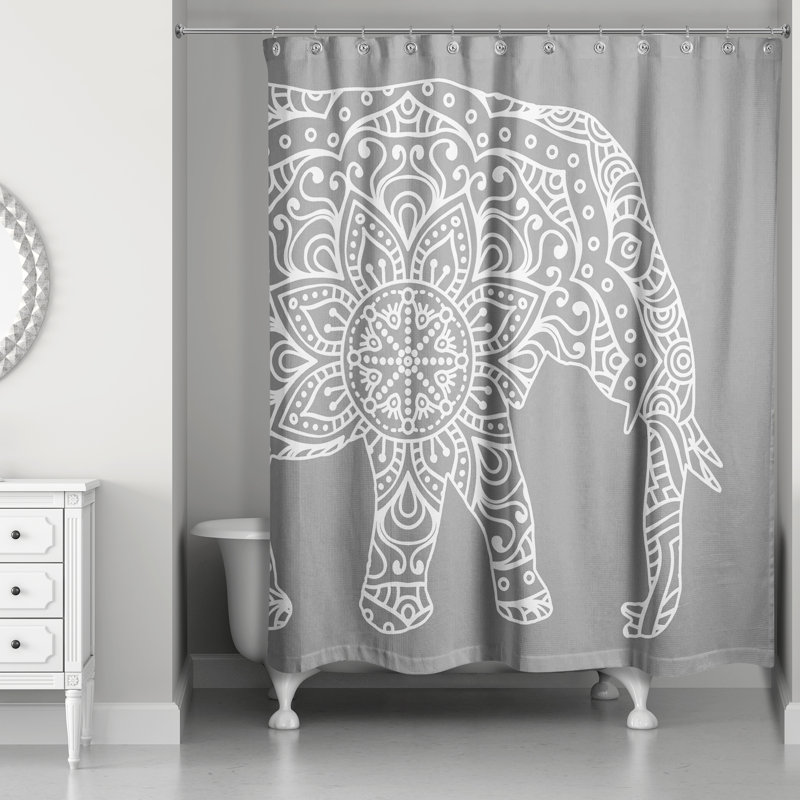 Rideau de douche simple, Gris