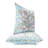 Aquatic Peacock Floral Reversible Throw Pillow-86653010-86653011