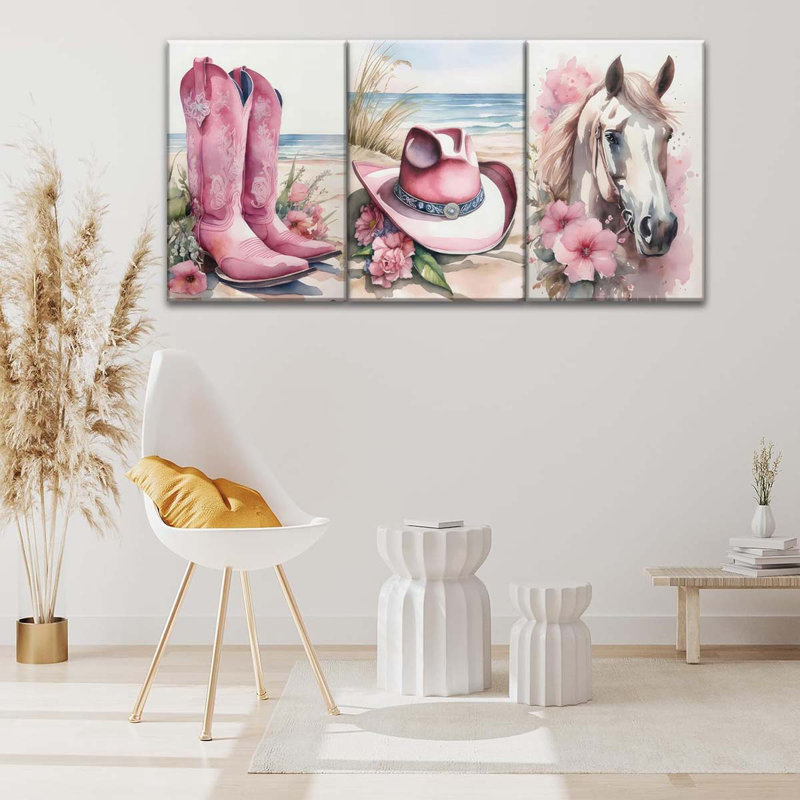 3 Piece Wrapped Canvas Print, 60 cm H x 40 cm W
