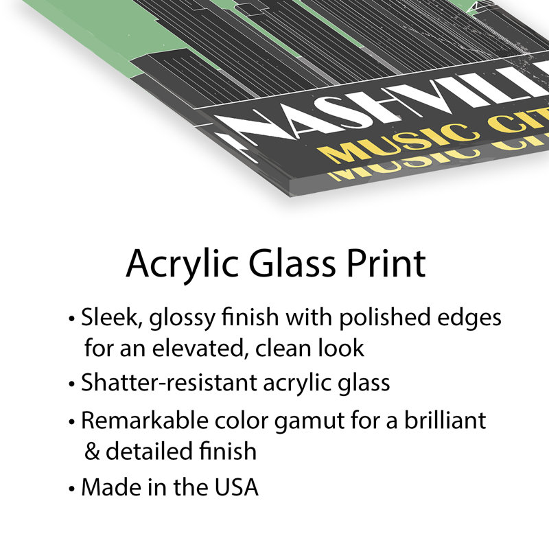 Nashville - peinture sans cadre, Gris / blanc / céleri / olivine