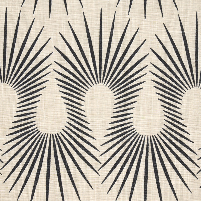 Schumacher x Neisha Crosland Hedgehog Fabric, Putty Black