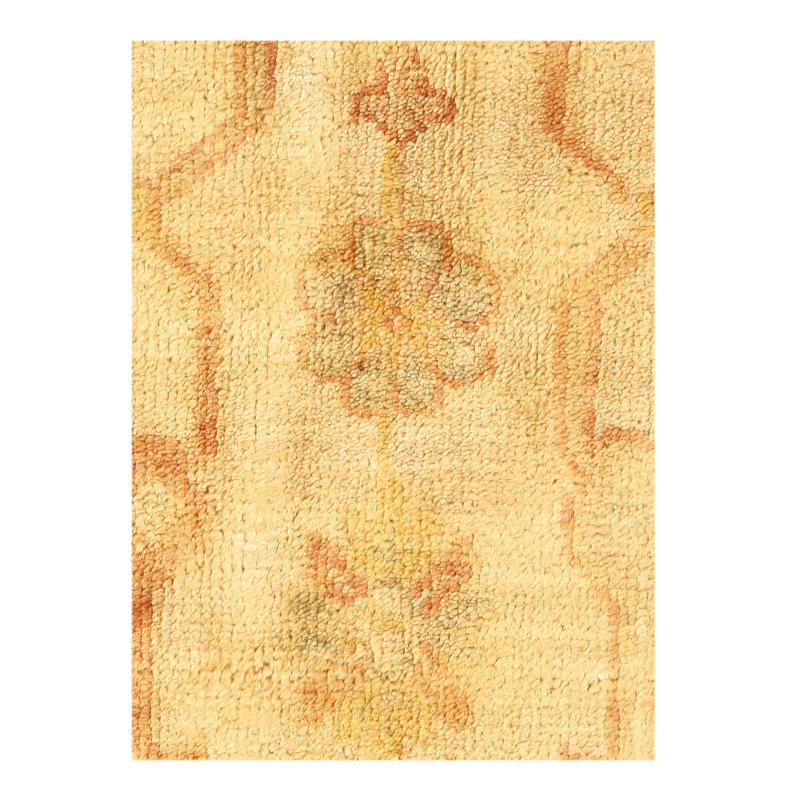 Tapis de zone en laine 12 pi x 15 po à la main one-of-kind noué la oushak